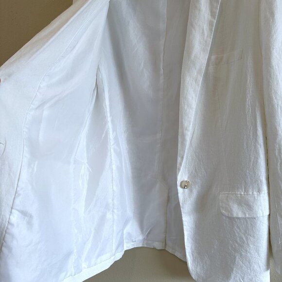 Steve Madden White Linen Blend Blazer Jacket - NWOT - Picture 8 of 11